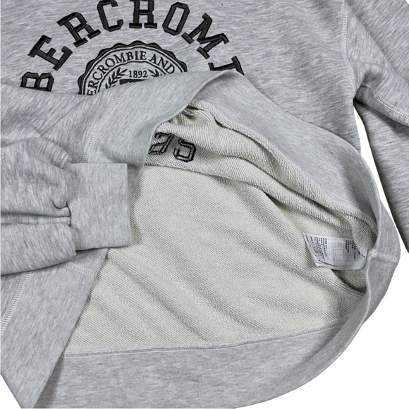 Abercrombie & Fitch Large Gray Logo Crew Neck Pullover Sweatshirt - Picture 7 of 10
